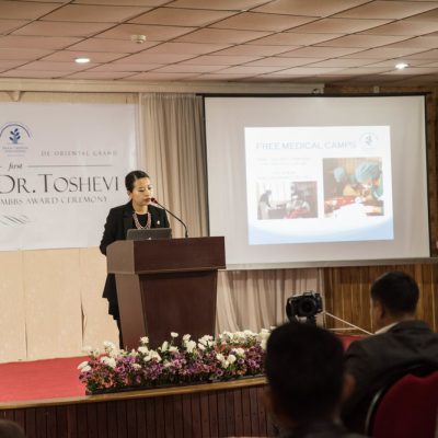 24th November 2018: Dr. Toshevi Sumi Totimi MBBS Award at de Oriental Grand, Kohima, Nagaland organised by Dr. K&T Keditsu Foundation.