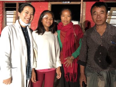Dr Keduovinuo with patient