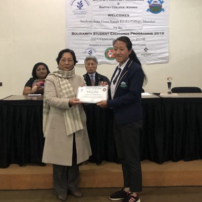 28th February 2019: Solidarity Students’ Exchange Programme Valedictory Function at East Gate Hotel, Kohima