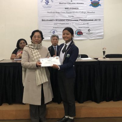 28th February 2019: Solidarity Students’ Exchange Programme Valedictory Function at East Gate Hotel, Kohima